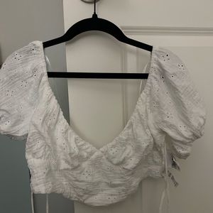 white corset top